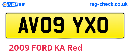 AV09YXO are the vehicle registration plates.