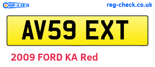 AV59EXT are the vehicle registration plates.