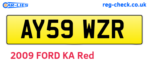 AY59WZR are the vehicle registration plates.