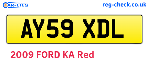 AY59XDL are the vehicle registration plates.