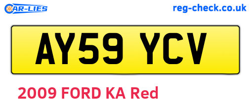 AY59YCV are the vehicle registration plates.