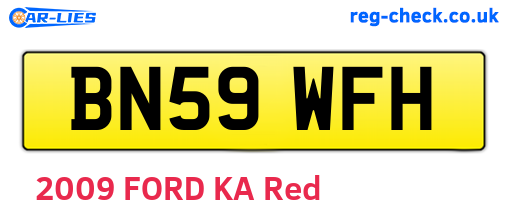 BN59WFH are the vehicle registration plates.