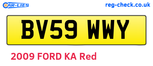 BV59WWY are the vehicle registration plates.