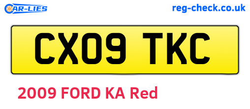 CX09TKC are the vehicle registration plates.