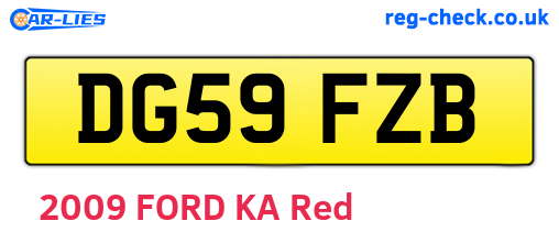 DG59FZB are the vehicle registration plates.