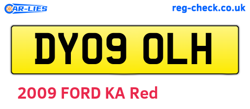 DY09OLH are the vehicle registration plates.