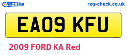 EA09KFU are the vehicle registration plates.