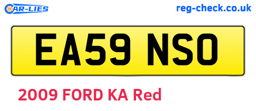 EA59NSO are the vehicle registration plates.