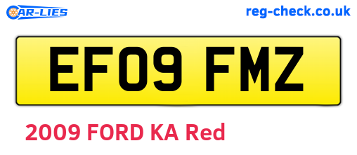 EF09FMZ are the vehicle registration plates.