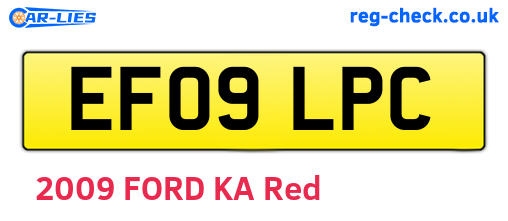 EF09LPC are the vehicle registration plates.