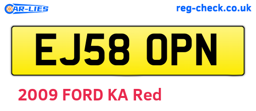EJ58OPN are the vehicle registration plates.