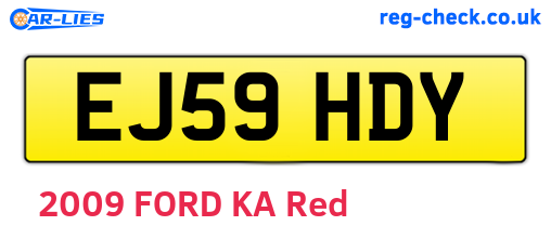 EJ59HDY are the vehicle registration plates.