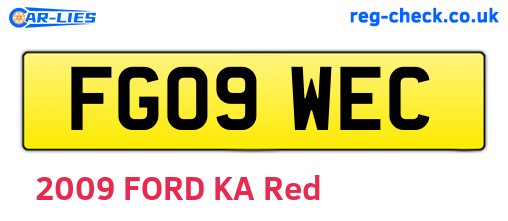 FG09WEC are the vehicle registration plates.