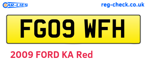 FG09WFH are the vehicle registration plates.