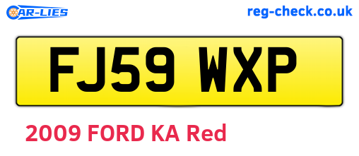 FJ59WXP are the vehicle registration plates.