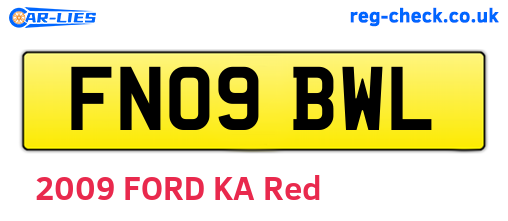 FN09BWL are the vehicle registration plates.