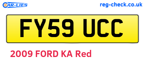 FY59UCC are the vehicle registration plates.