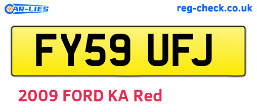 FY59UFJ are the vehicle registration plates.