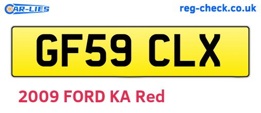 GF59CLX are the vehicle registration plates.