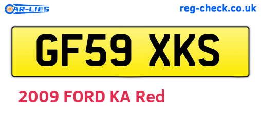 GF59XKS are the vehicle registration plates.