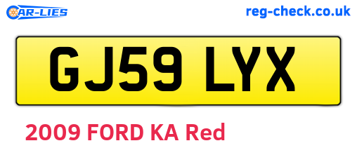 GJ59LYX are the vehicle registration plates.
