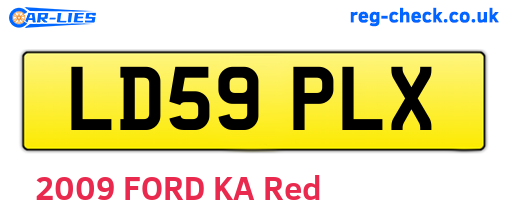 LD59PLX are the vehicle registration plates.
