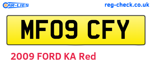 MF09CFY are the vehicle registration plates.