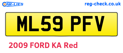 ML59PFV are the vehicle registration plates.