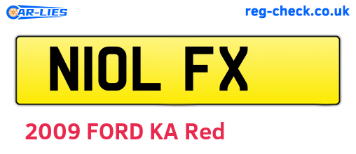 N10LFX are the vehicle registration plates.