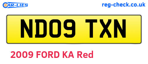 ND09TXN are the vehicle registration plates.