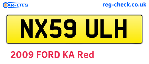 NX59ULH are the vehicle registration plates.
