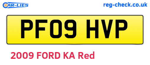 PF09HVP are the vehicle registration plates.