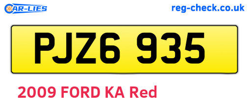 PJZ6935 are the vehicle registration plates.