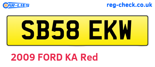 SB58EKW are the vehicle registration plates.