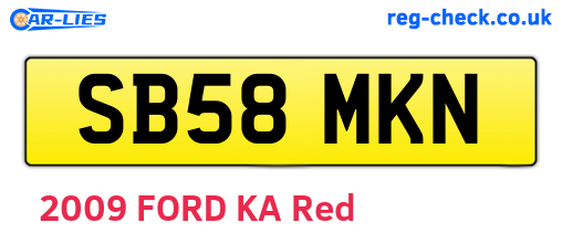 SB58MKN are the vehicle registration plates.