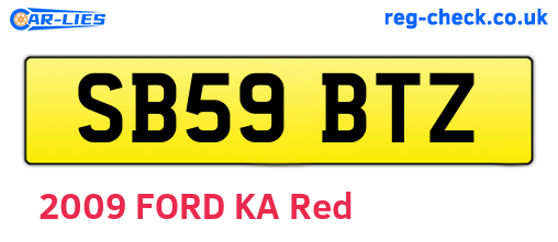 SB59BTZ are the vehicle registration plates.