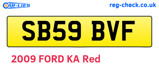 SB59BVF are the vehicle registration plates.