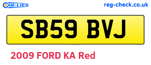 SB59BVJ are the vehicle registration plates.
