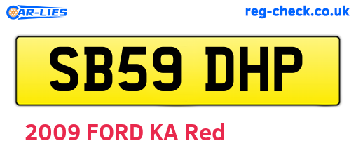 SB59DHP are the vehicle registration plates.