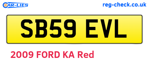 SB59EVL are the vehicle registration plates.