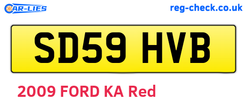 SD59HVB are the vehicle registration plates.
