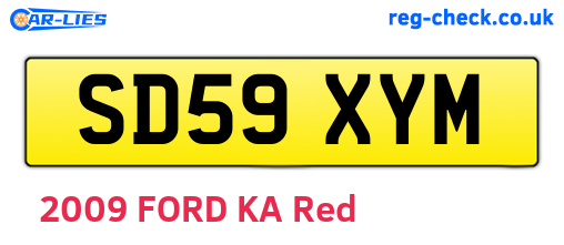 SD59XYM are the vehicle registration plates.