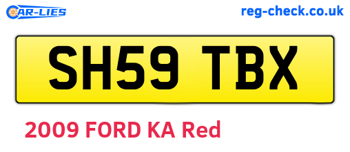 SH59TBX are the vehicle registration plates.