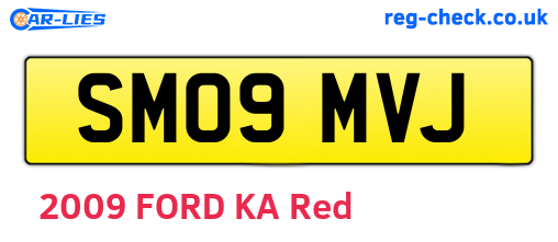 SM09MVJ are the vehicle registration plates.