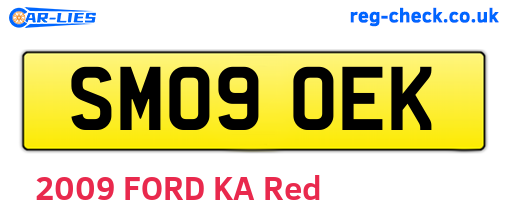 SM09OEK are the vehicle registration plates.