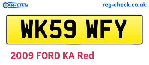 WK59WFY are the vehicle registration plates.