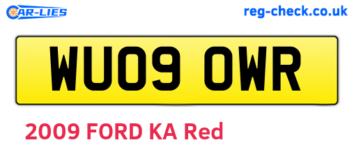WU09OWR are the vehicle registration plates.