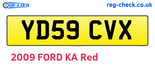 YD59CVX are the vehicle registration plates.