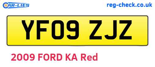 YF09ZJZ are the vehicle registration plates.