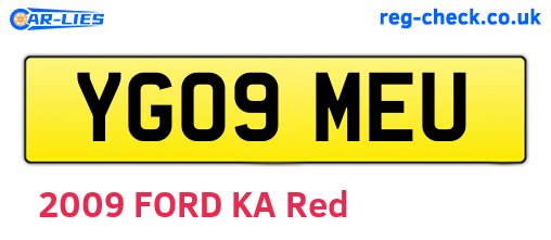 YG09MEU are the vehicle registration plates.